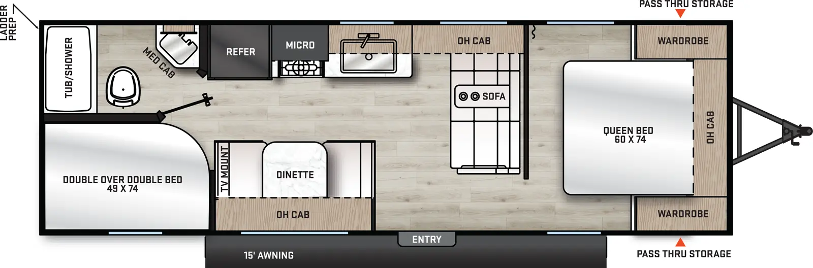 Aurora 26BH Floorplan